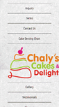 Mobile Screenshot of chalyscakesanddelights.com